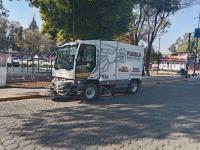 Fortalece Gobierno de Puebla barrido mec&aacute;nico en el Centro Hist&oacute;rico