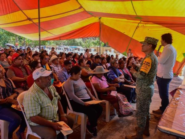 Entrega de apoyos del Gobierno de México en Puebla por Tormenta Jerry