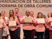 Talleres de Obra comunitaria fortalecen el tejido social con mujeres capacitadas para una vida laboral