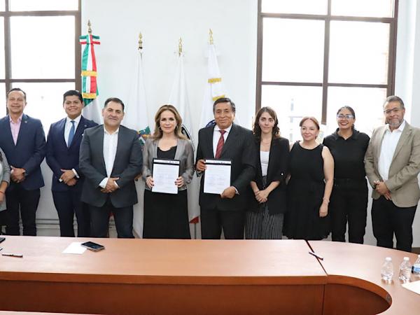 Firma de convenio de colaboración entre CECSNSP y COPARMEX Puebla