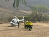 Gobierno Estatal despliega operativo aire-tierra para contener incendio forestal en Cohetzala
