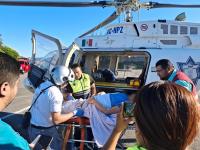 Paciente embarazada de Huauchinango es atendida oportunamente con traslado m&eacute;dico a&eacute;reo