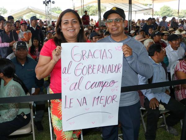 Gobierno de Puebla fortalece con certeza el campo en región de Atlixco