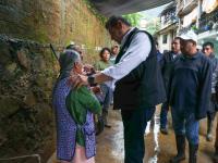 Gobierno de Puebla, en coordinación con Defensa, Marina y Guardia Nacional mantiene apoyo a afectados en la Sierra Norte