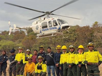 Coordinaci&oacute;n Interinstitucional logra sofocar incendio forestal sin da&ntilde;os a poblaci&oacute;n en Cohetzala