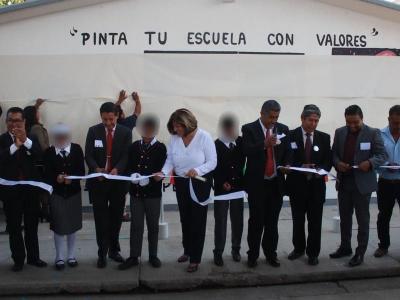 Impulsan valores en espacios educativos con obras de “Pinta tu Escuela”.