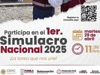 Invita Gobierno del Estado a sumarse al primer &ldquo;Simulacro Nacional 2025&rdquo;