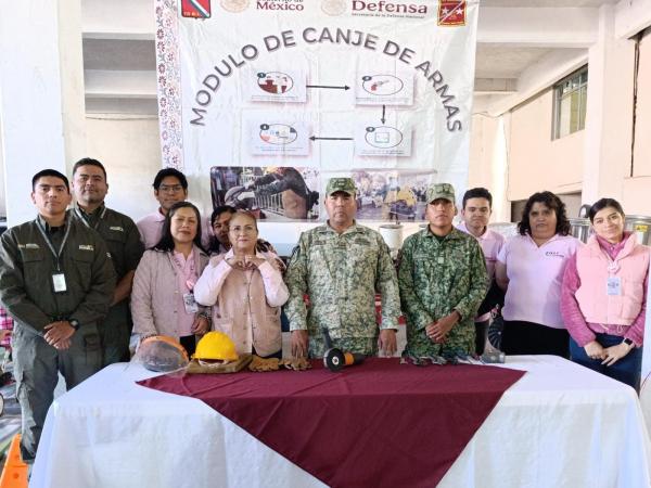 Jornada Por La Paz y Canje de Armas fortalece seguridad en Ahuazotepec
