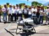 Aplica dron de Desarrollo Rural fertilizante en maizales de la UTH