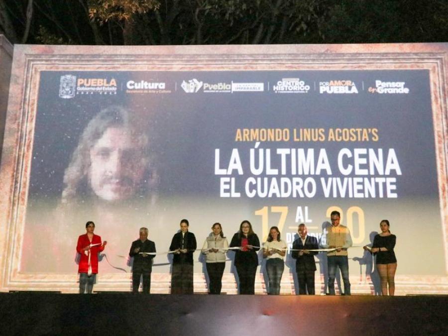 Gobierno estatal inaugura proyecciones monumentales de "La Última Cena: El Cuadro Viviente”