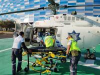 Paciente con quemaduras recibe traslado a&eacute;reo desde Chiautla de Tapia