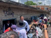 Garantiza Bienestar atenci&oacute;n a comunidades afectadas por tromba