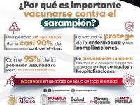 Gobierno estatal llama a reforzar la prevenci&oacute;n y vacunaci&oacute;n contra el sarampi&oacute;n