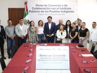 Firman Convenio IPPI y Bienestar para garantizar acceso a programas sociales