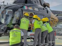 Con ambulancia a&eacute;rea Gobierno Estatal garantiza atenci&oacute;n oportuna a joven lesionado