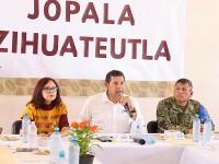 Jopala y Zihuateutla en etapa de reconstrucci&oacute;n; participan gobiernos federal, estatal y municipales