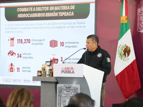 Gobierno Estatal refuerza combate a la extorsi&oacute;n y delitos en Puebla.