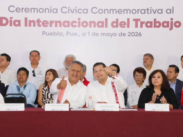 Puebla reafirma soberanía laboral en el Día del Trabajo