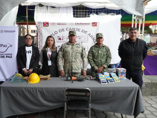 Coordinación interinstitucional promueve campaña de desarme en Huauchinango