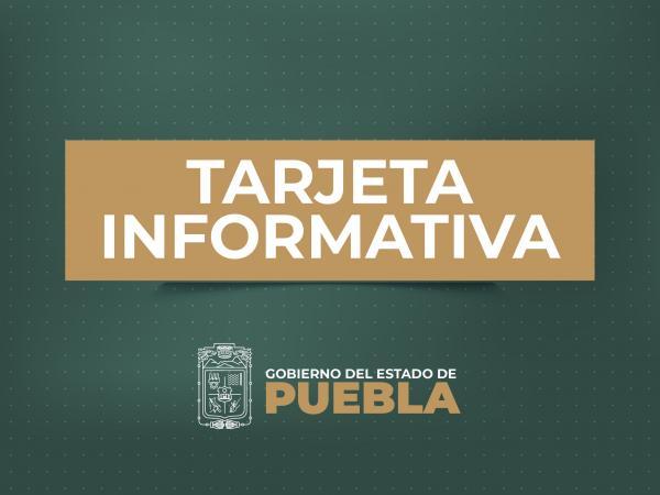 Tarjeta informativa de la Secretaría de Arte y Cultura