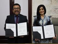 Secretar&iacute;a de Anticorrupci&oacute;n y CDH signan convenio en favor de la &eacute;tica p&uacute;blica