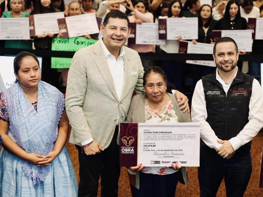 El pueblo organizado decide y transforma con obra comunitaria: Armenta Mier.