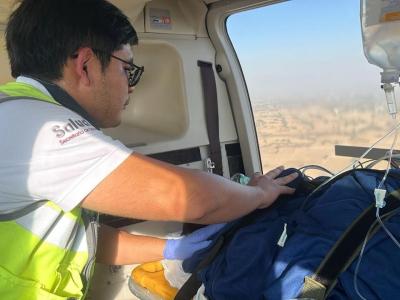 Traslado a&eacute;reo con ambulancia SUMA permite atenci&oacute;n inmediata a embarazada