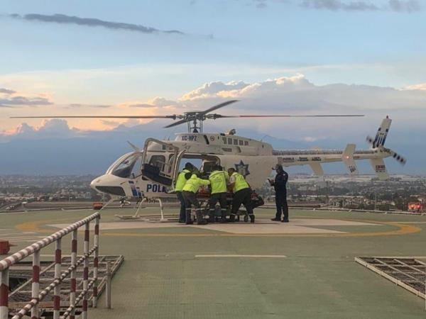 Gobierno de Puebla coordina traslado aéreo interhospitalario desde Acatlán de Osorio