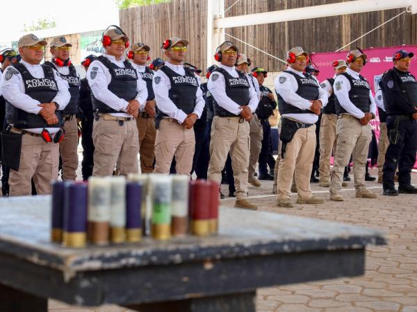 Policía Auxiliar refuerza habilidades operativas en prácticas de tiro