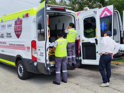 Gobierno de Puebla realiza traslado terrestre de paciente a Chiapas