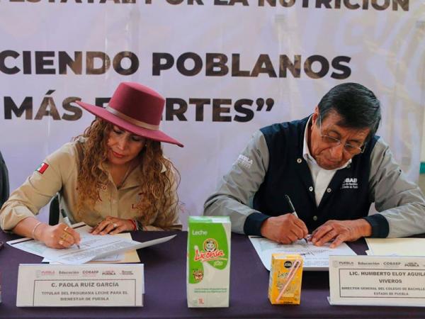 Inicia en COBAEP Programa de Leche para el Bienestar