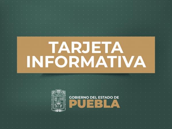 Tarjeta informativa de la Secretaría de Desarrollo Turístico