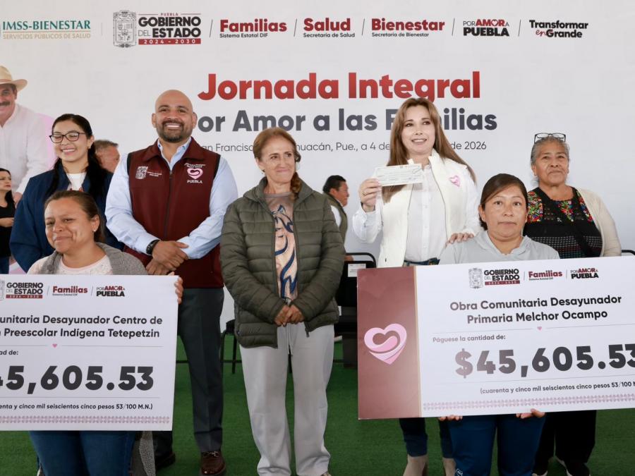 Preside Ceci Arellano Jornada Por Amor a las Familias en San Francisco Totimehuacán.