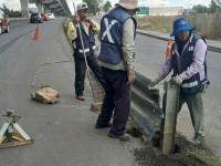 Gobierno instala barreras de contención en Bajo Puente de Autopista México-Puebla y Vía Atlixcáyotl