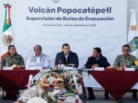 En territorio, el gobernador Armenta supervisa rutas del Popocatépetl