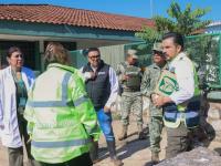 Zo&eacute; Robledo supervisa labores de limpieza y rehabilitaci&oacute;n en Hospital de La Ceiba