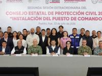 Gobierno Federal&nbsp;y Estatal instalan Primer Puesto de Mando de Protecci&oacute;n Civil&nbsp;